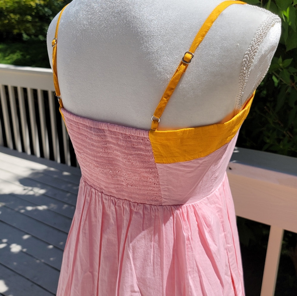 ๐๏ธ J Crew Colorblock Tiered Maxi Dress Orange - Picture 8 of 8